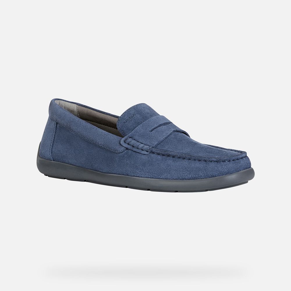 Mocassins Geox Homem Azuis - Devan - VJQDI6419